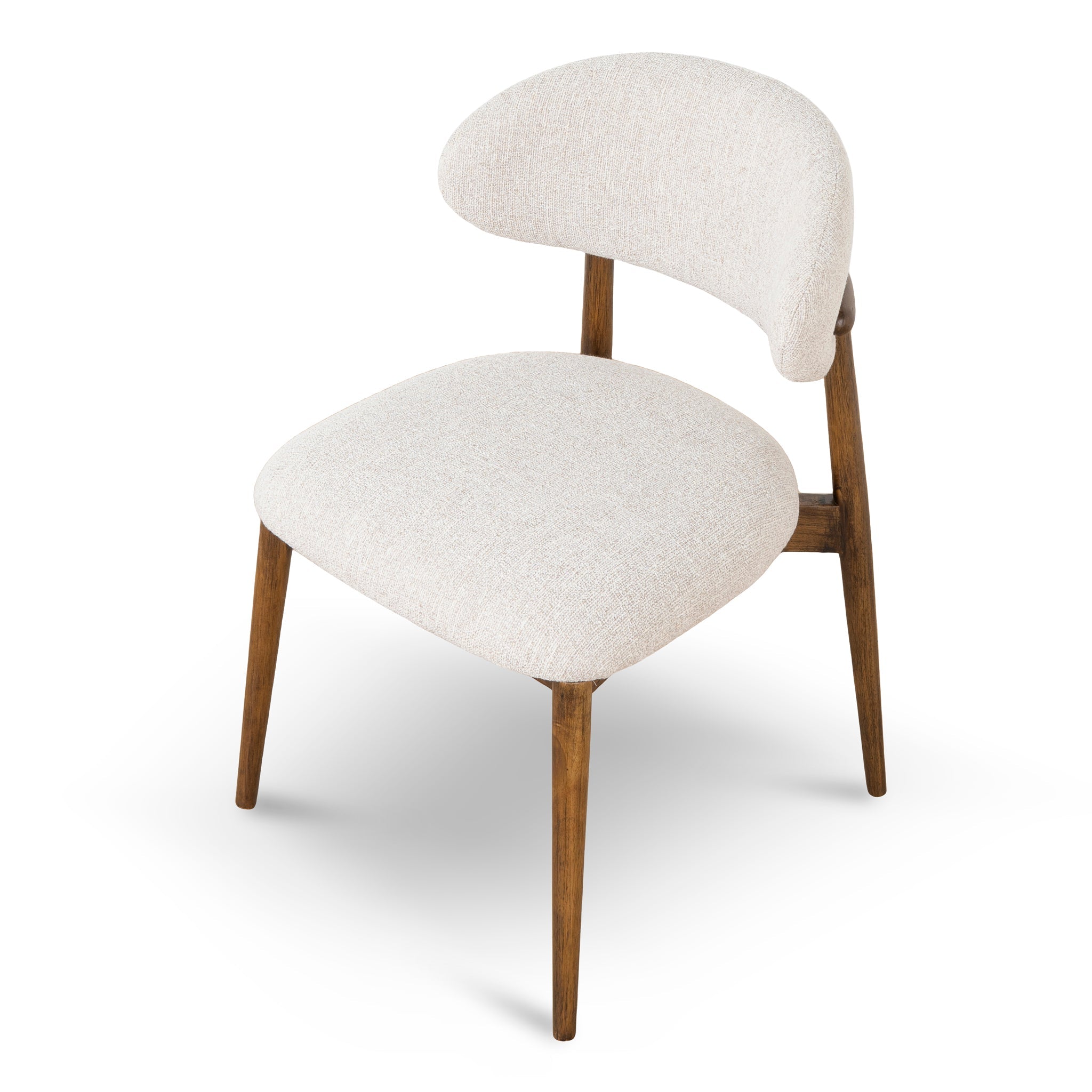 Coastal Beige Dining Chair - Walnut