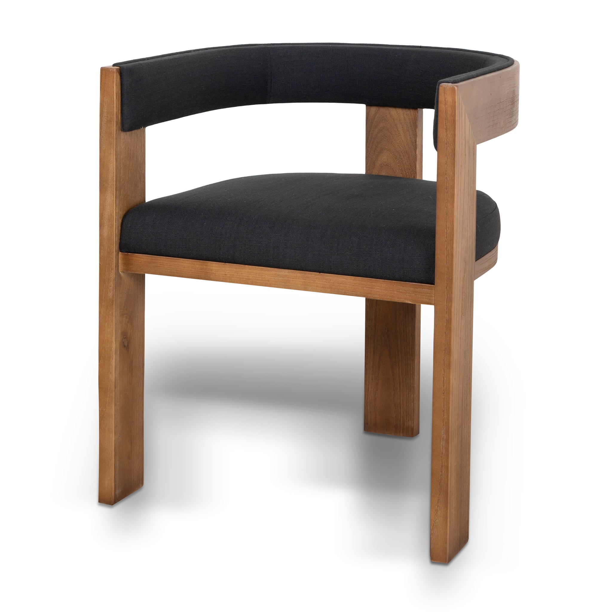 Set of 2 - Miles Brown ELM Dining Chair - Black