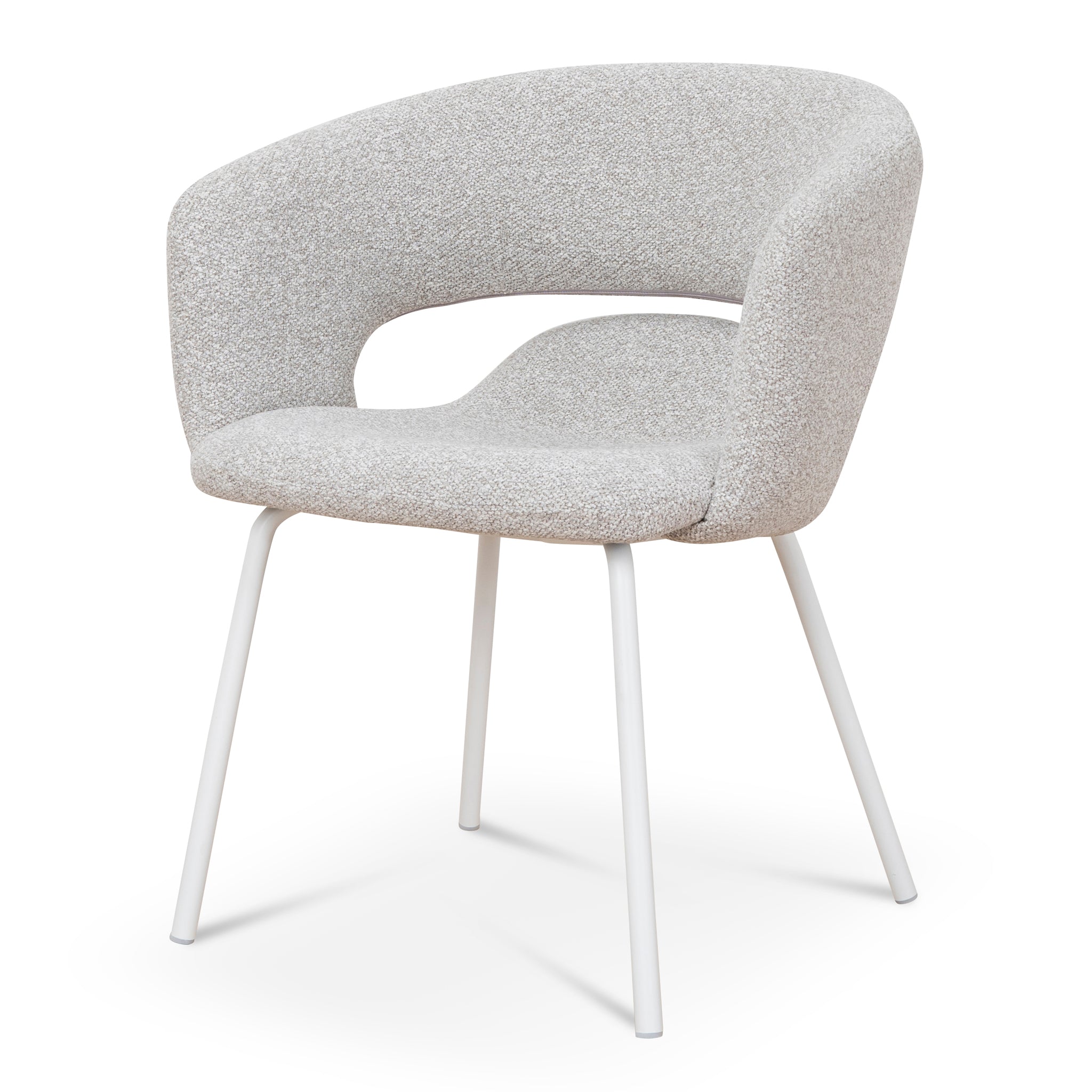 CDC10193-FH White Dining Chair - Clay Grey (Set of 2)
