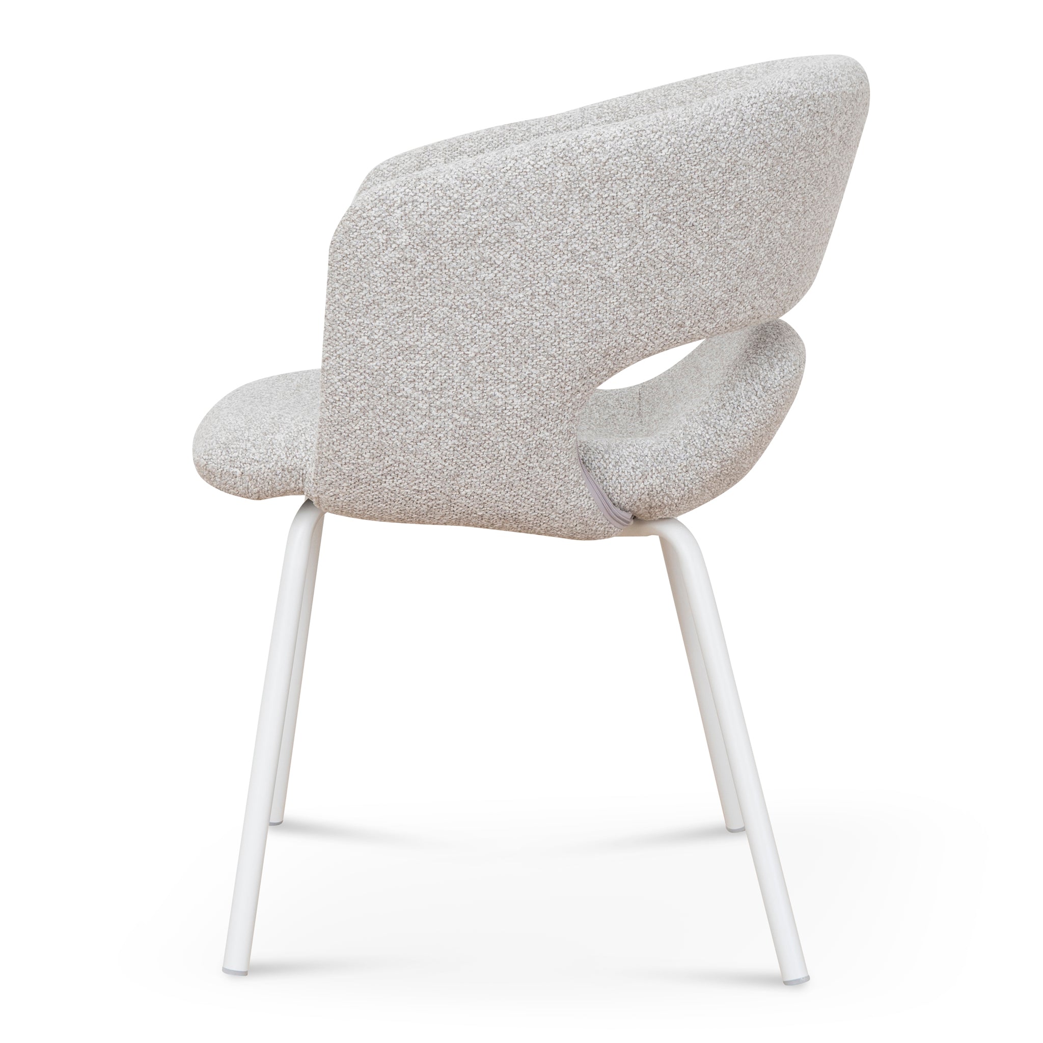 CDC10193-FH White Dining Chair - Clay Grey (Set of 2)
