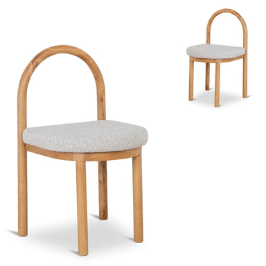 Showcasing Sasena Natural Dining Chair - Clay Grey (Set of 2) DC10201-LJx2 Dining Chair by Calibre Furniturs