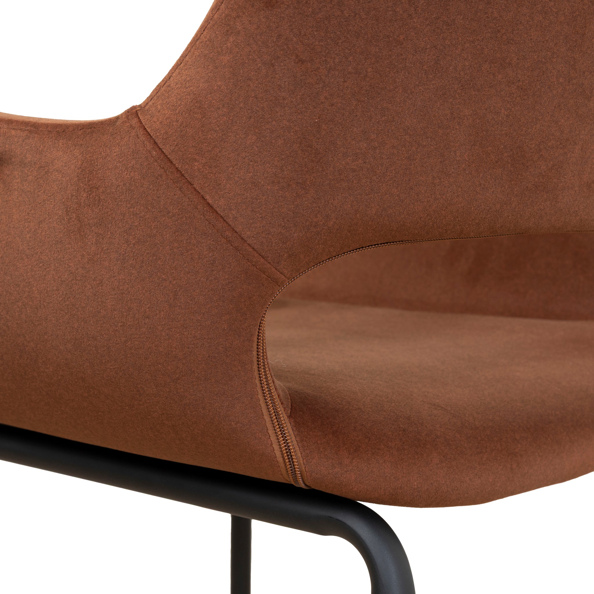Black Dining Chair - Burnt Brown Seat (Set of 2) - image 8