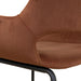 Black Dining Chair - Burnt Brown Seat (Set of 2) - image 8
