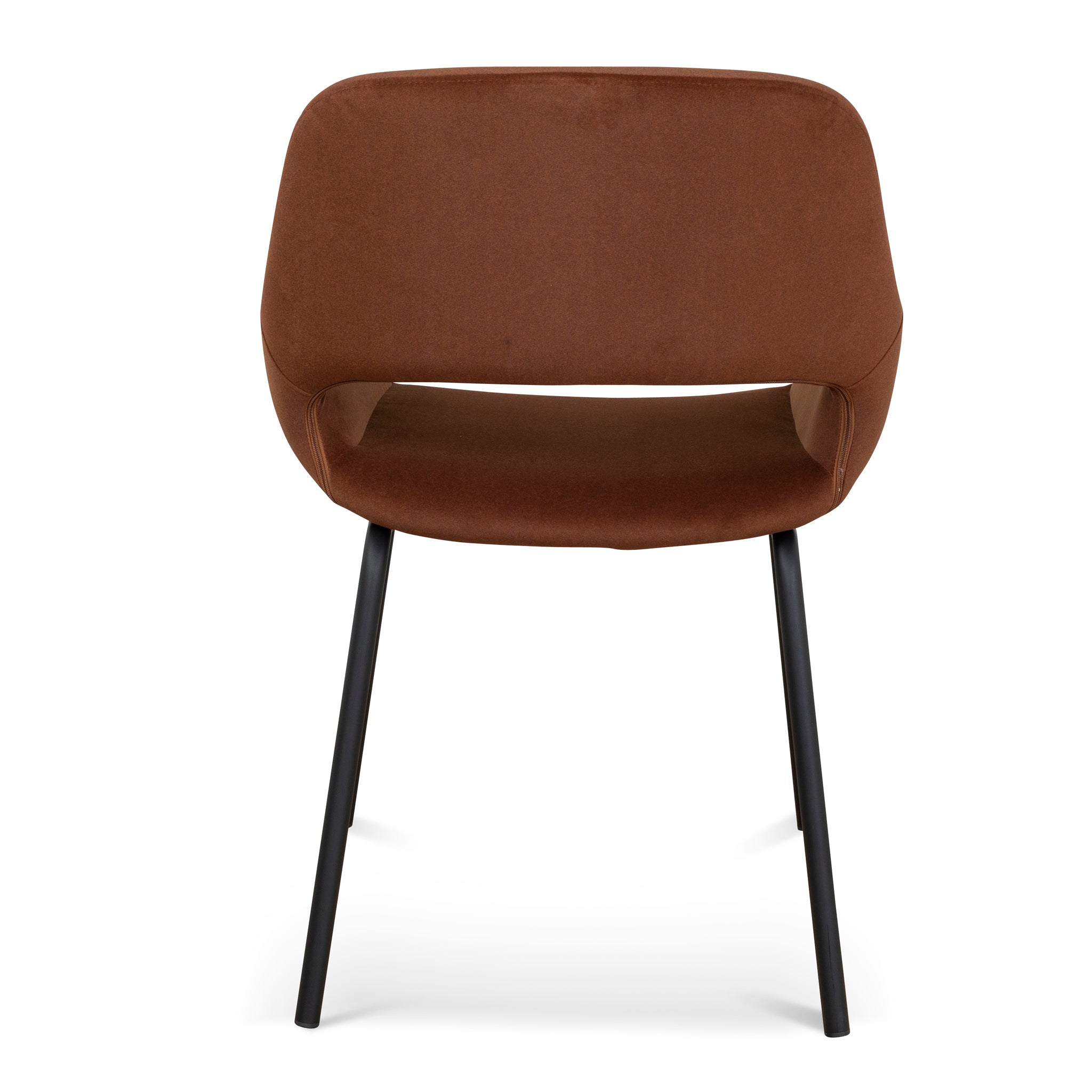 Black Dining Chair - Burnt Brown Seat (Set of 2) - image 6