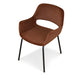 Black Dining Chair - Burnt Brown Seat (Set of 2) - image 7