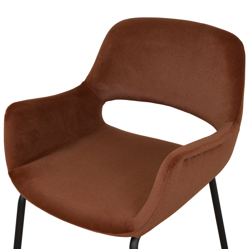 Black Dining Chair - Red Bronze Seat (Set of 2)