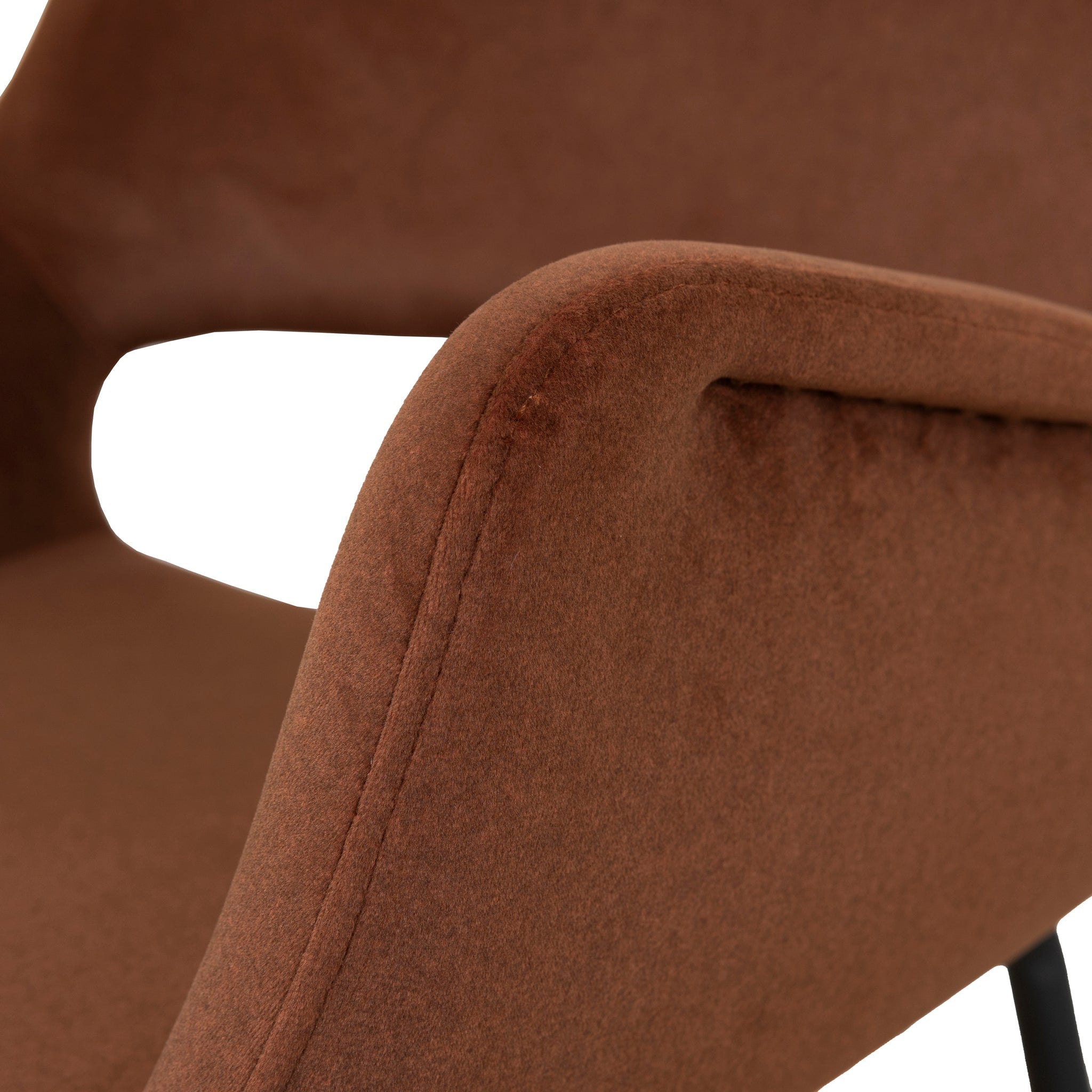 Black Dining Chair - Burnt Brown Seat (Set of 2) - image 10