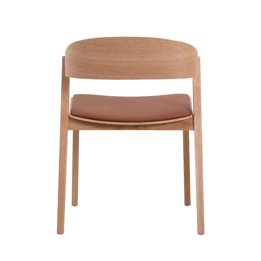 Natural Dining Chair - Brown Seat (Set of 2)