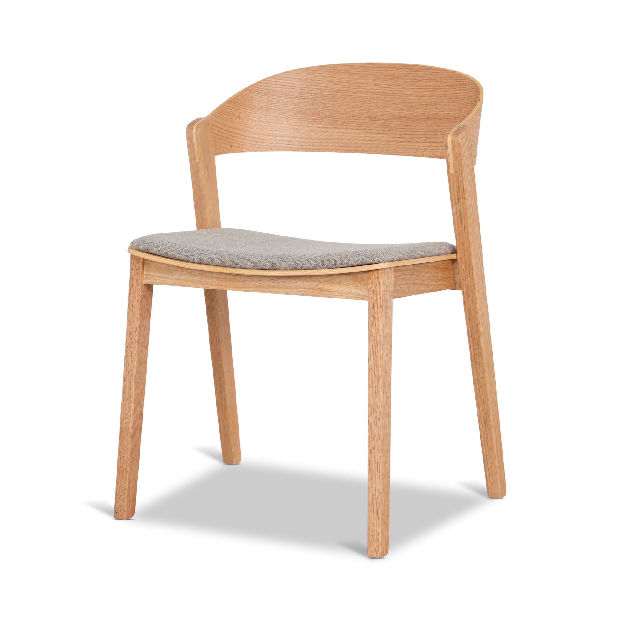 Natural Dining Chair - Grey Seat (Set of 2)