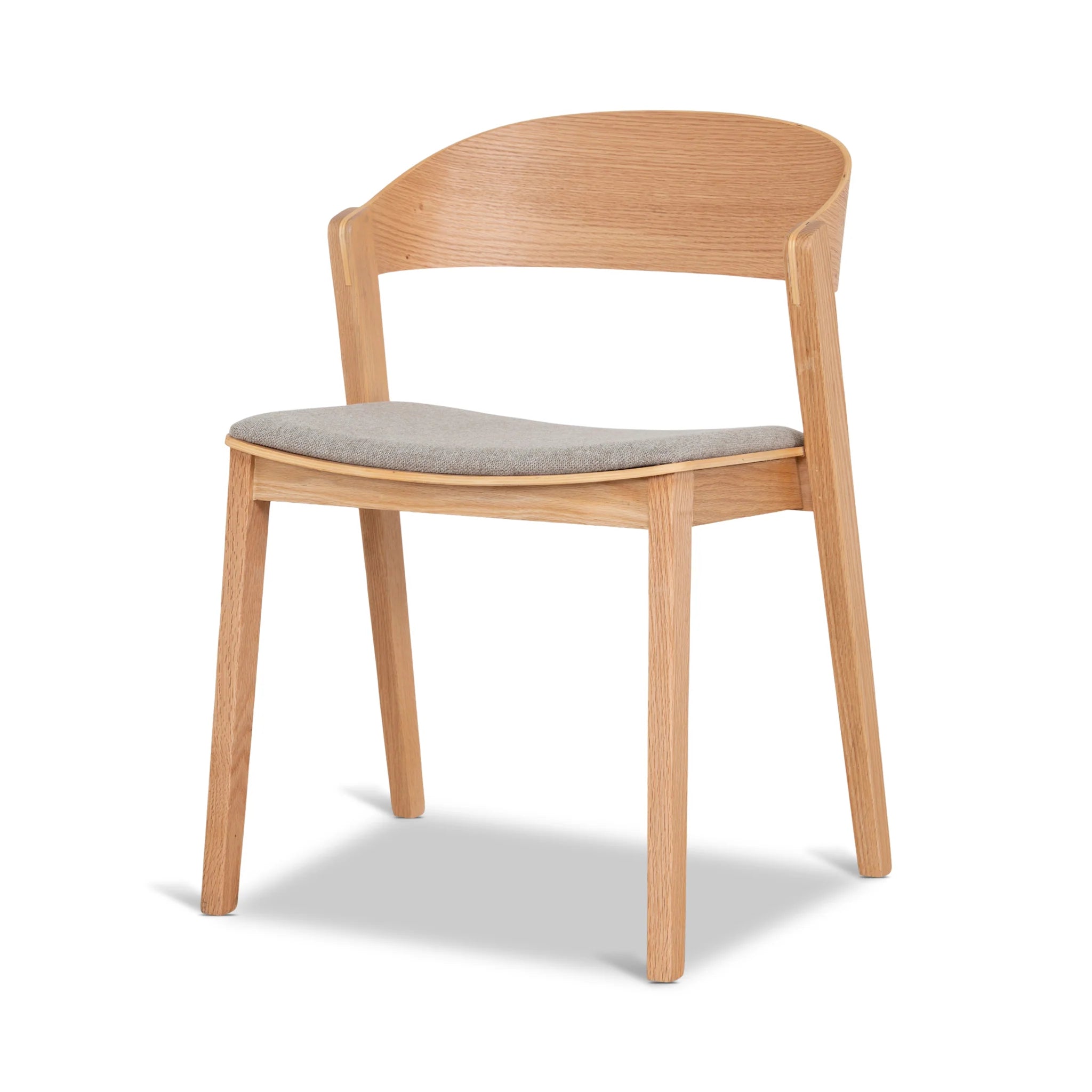 Showcasing Conisena Natural Dining Chair - Grey Seat (Set of 2) DC10291-SDx2 Dining Chair by Calibre Furniturs