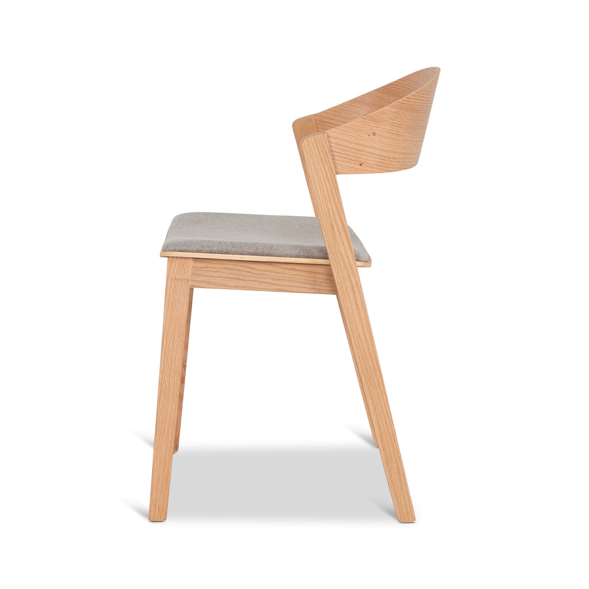 CDC10291-SD Natural Dining Chair - Grey Seat (Set of 2)