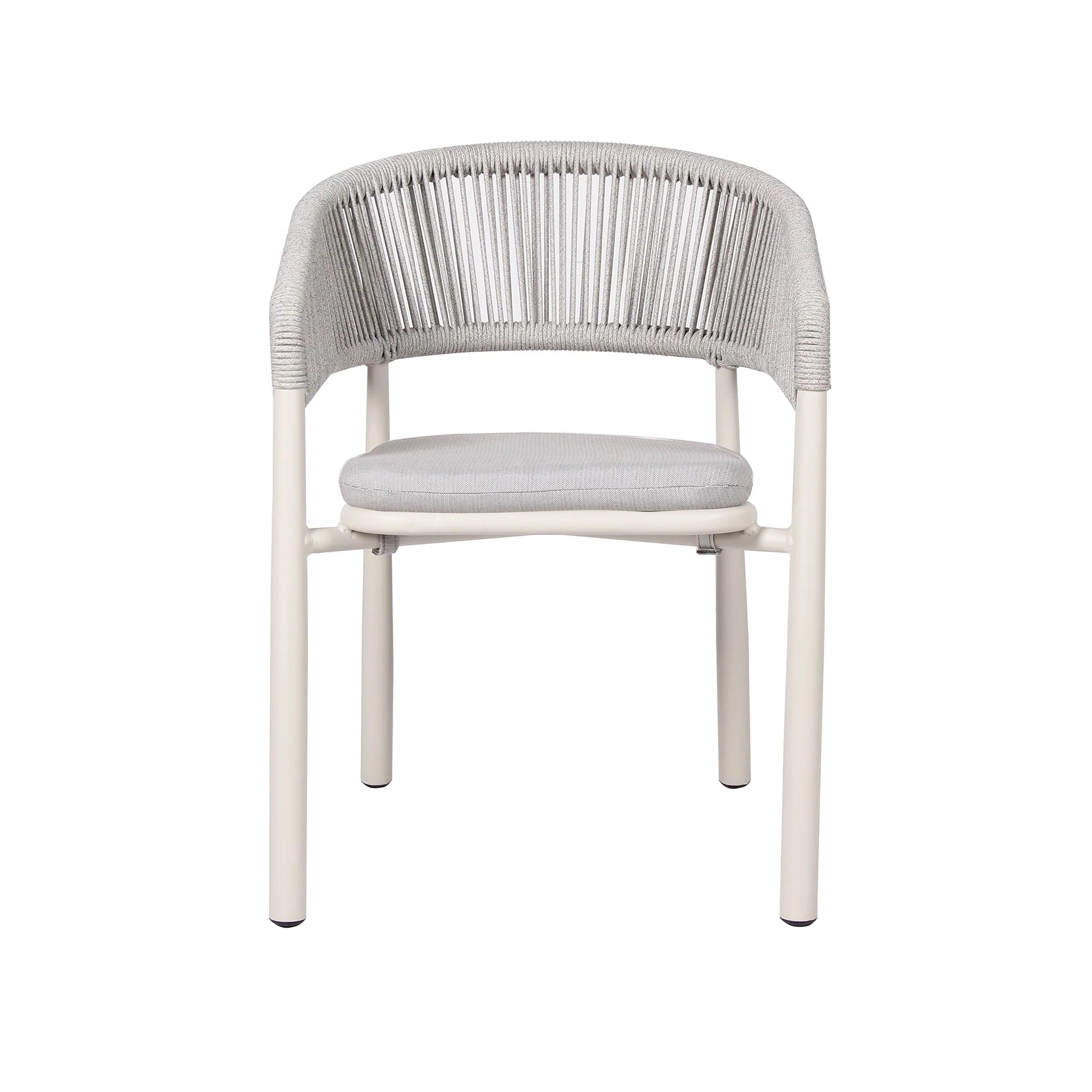 Cerolo Sand White Outdoor Dining Chair - Light Grey (Set of 2)