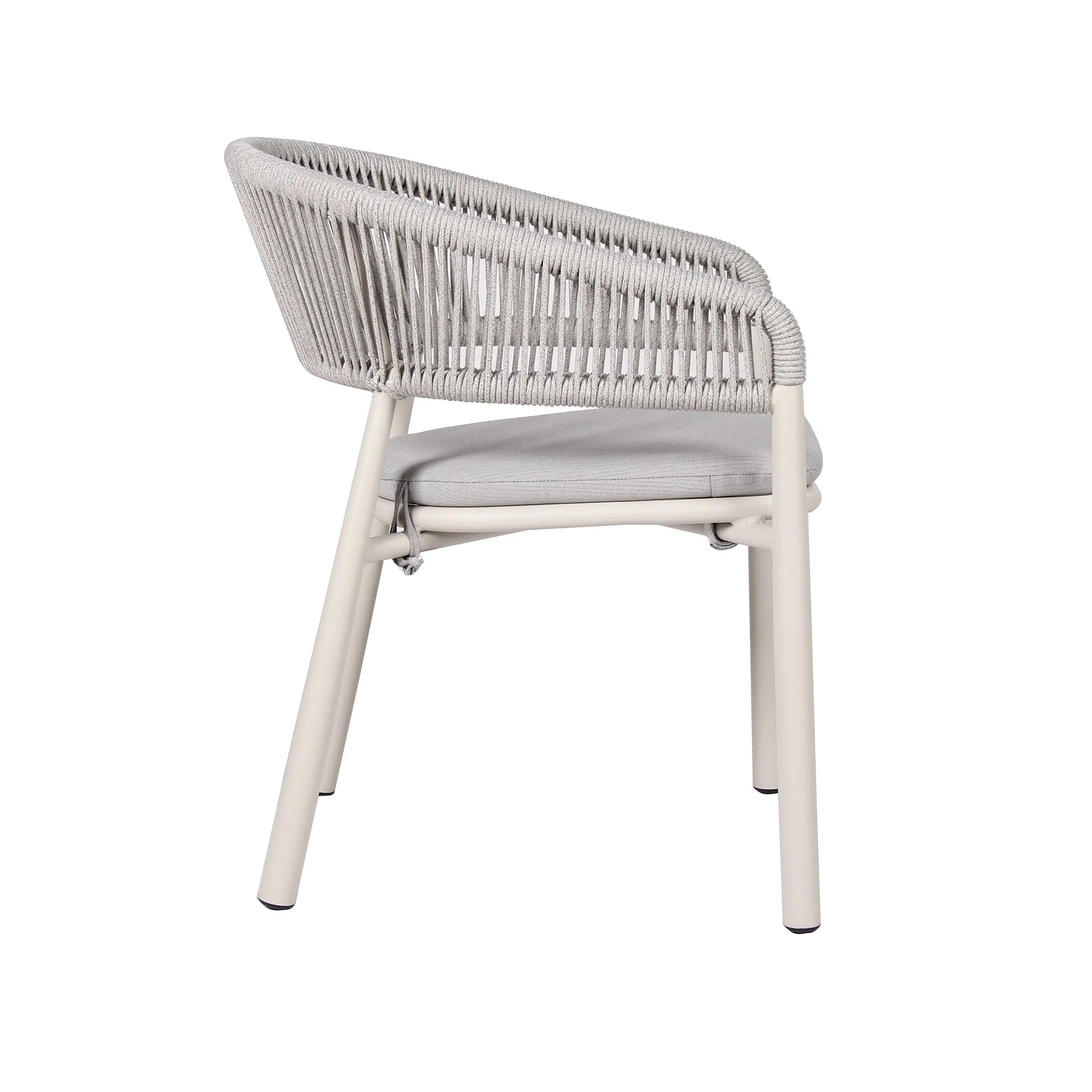 Cerolo Sand White Outdoor Dining Chair - Light Grey (Set of 2)