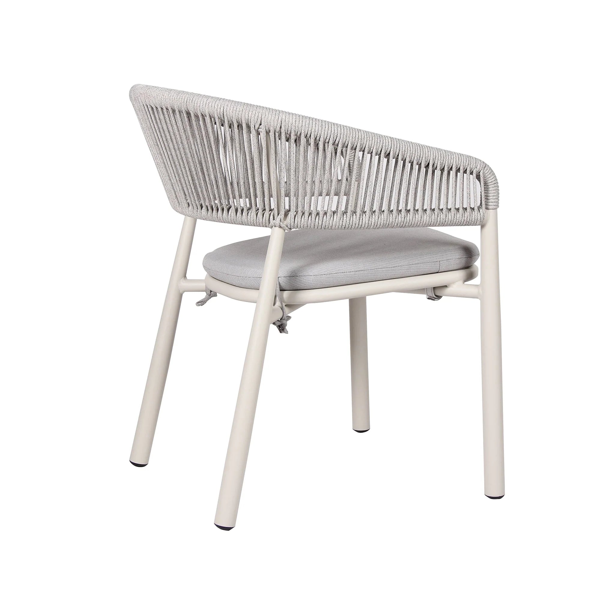 Cerolo Sand White Outdoor Dining Chair - Light Grey (Set of 2)