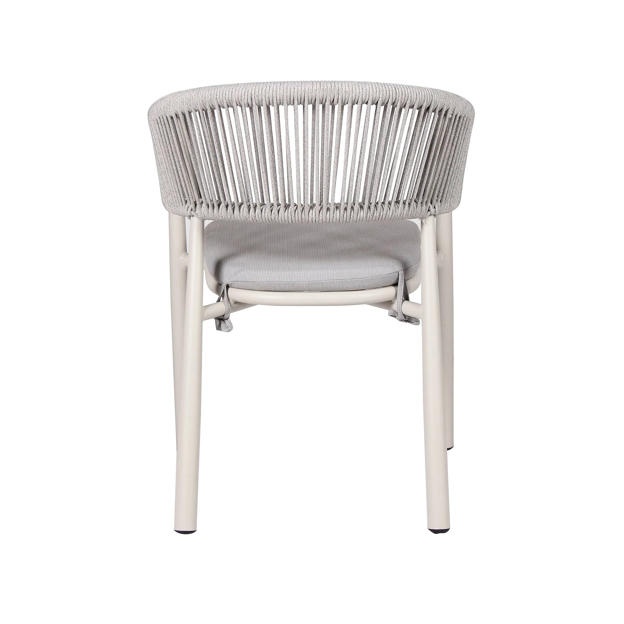 Cerolo Sand White Outdoor Dining Chair - Light Grey (Set of 2)