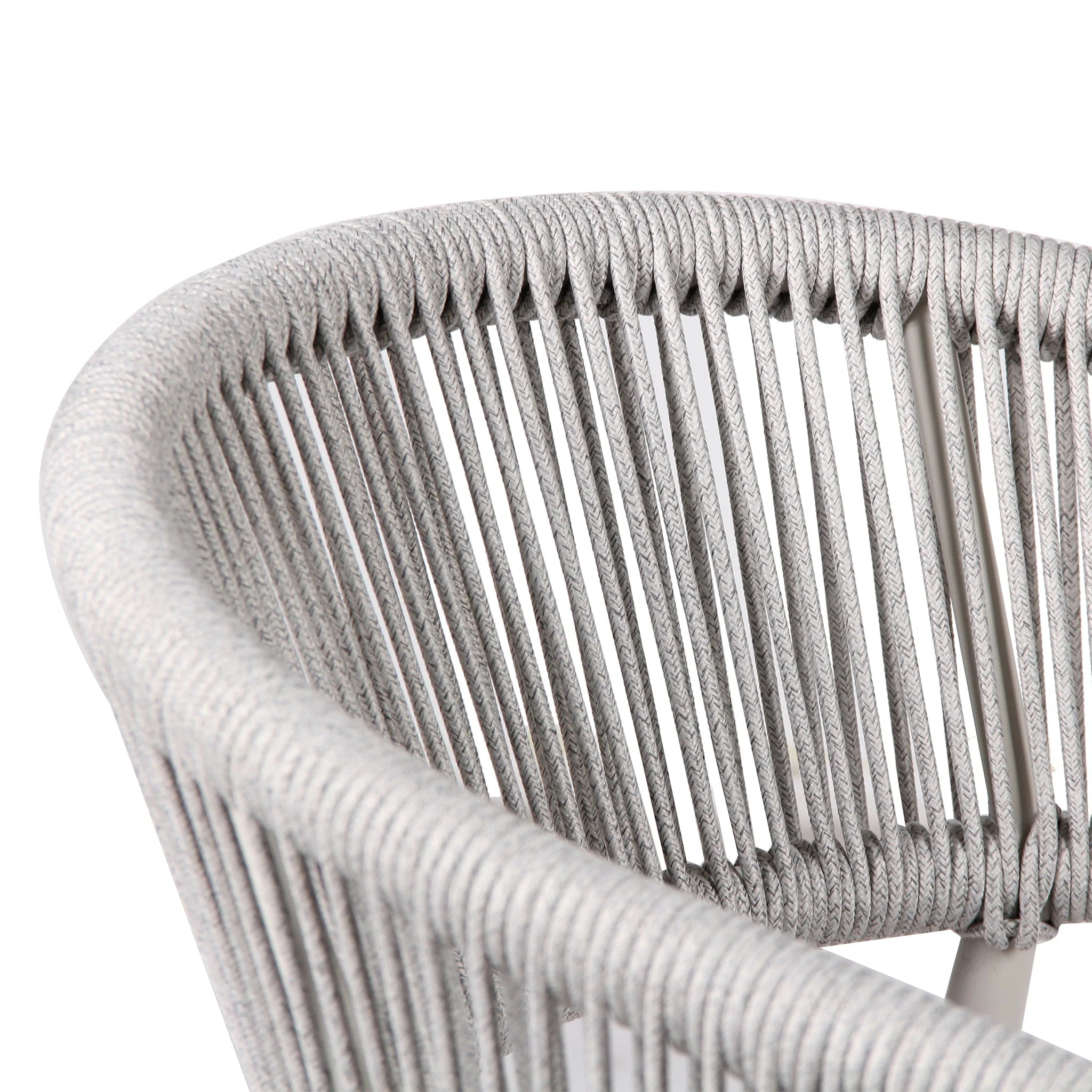 Cerolo Sand White Outdoor Dining Chair - Light Grey (Set of 2)