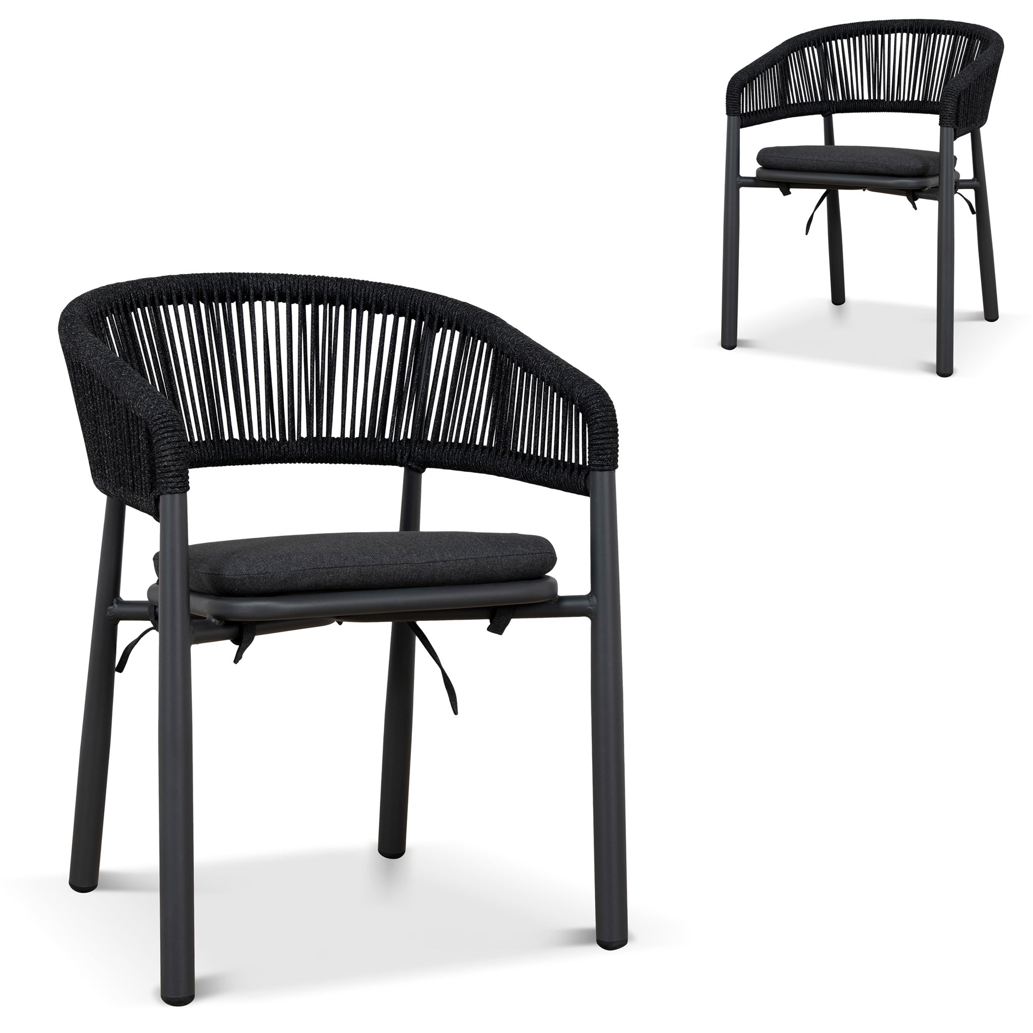 Outdoor Dining Chair - Charcoal (Set of 2) - Gonzalo