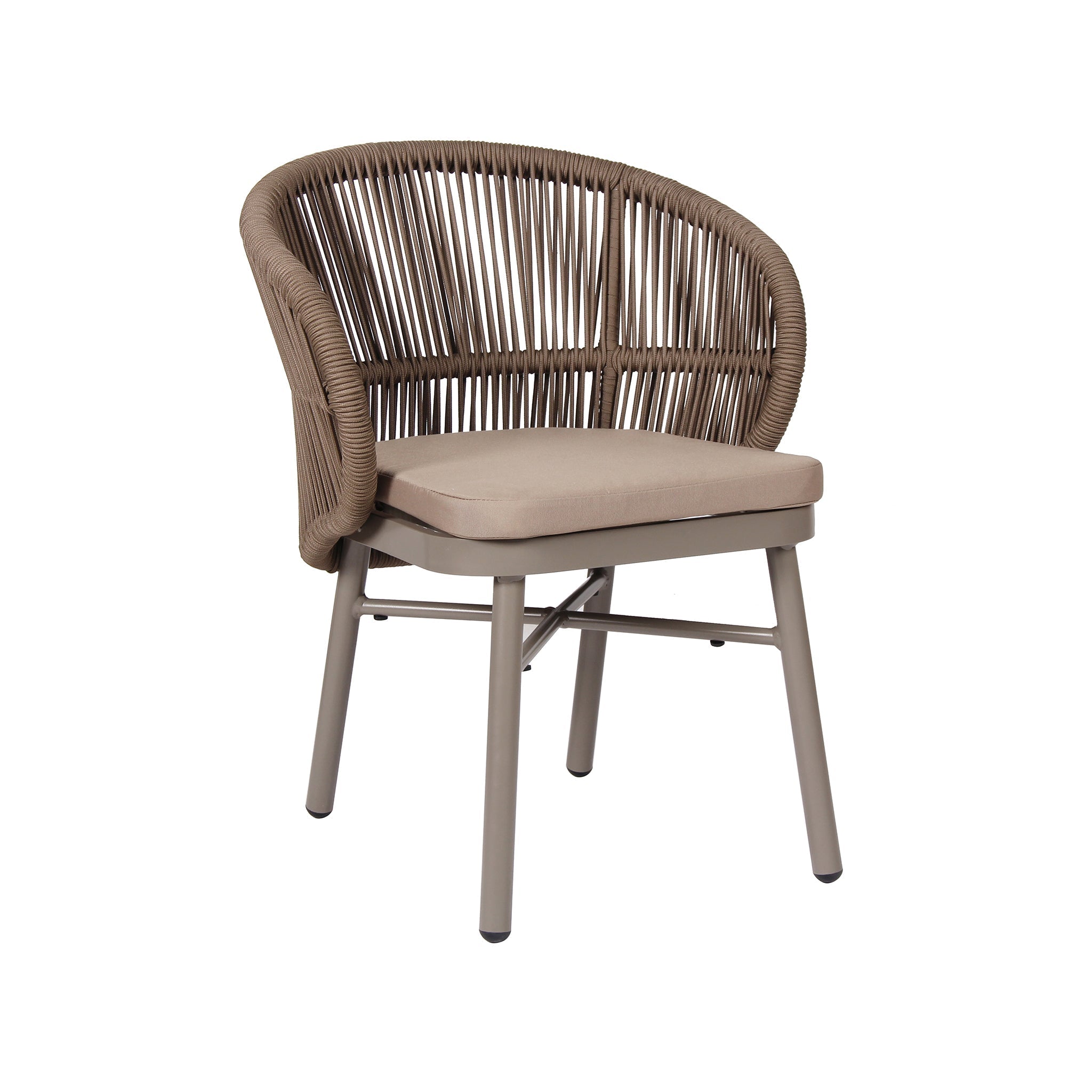 IDx2 Beige Outdoor Dining Chair - Brown (Set of 2)