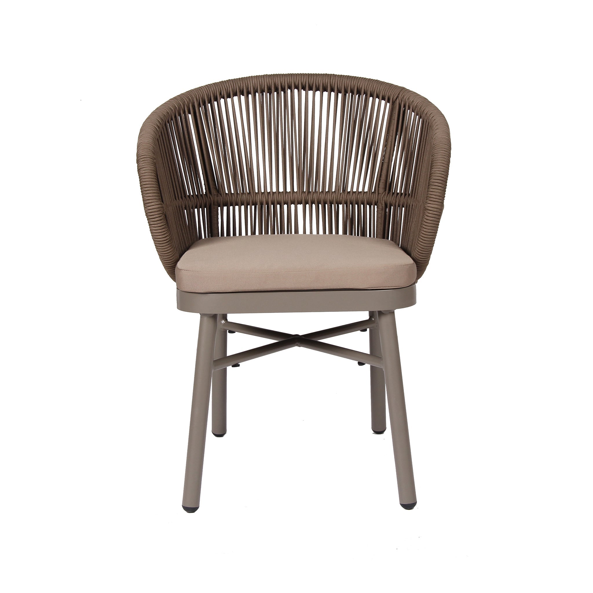 IDx2 Beige Outdoor Dining Chair - Brown (Set of 2)