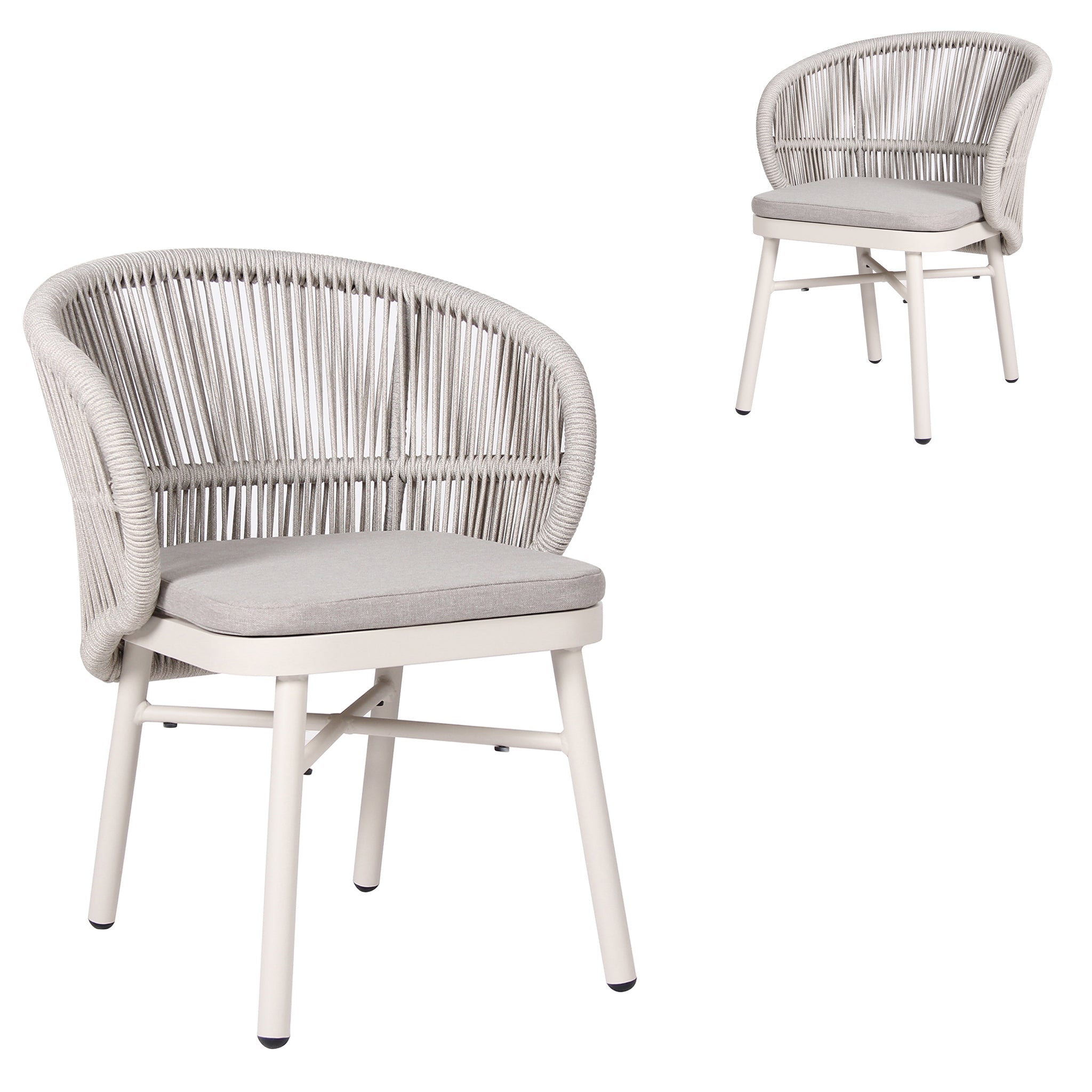 Sand White Outdoor Dining Chair - Light Grey (Set of 2)