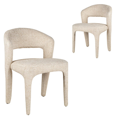 Showcasing Samabela Dining Chair - Pale Beige (Set of 2) DC10326-CIx2 Dining Chair by Calibre Furniturs