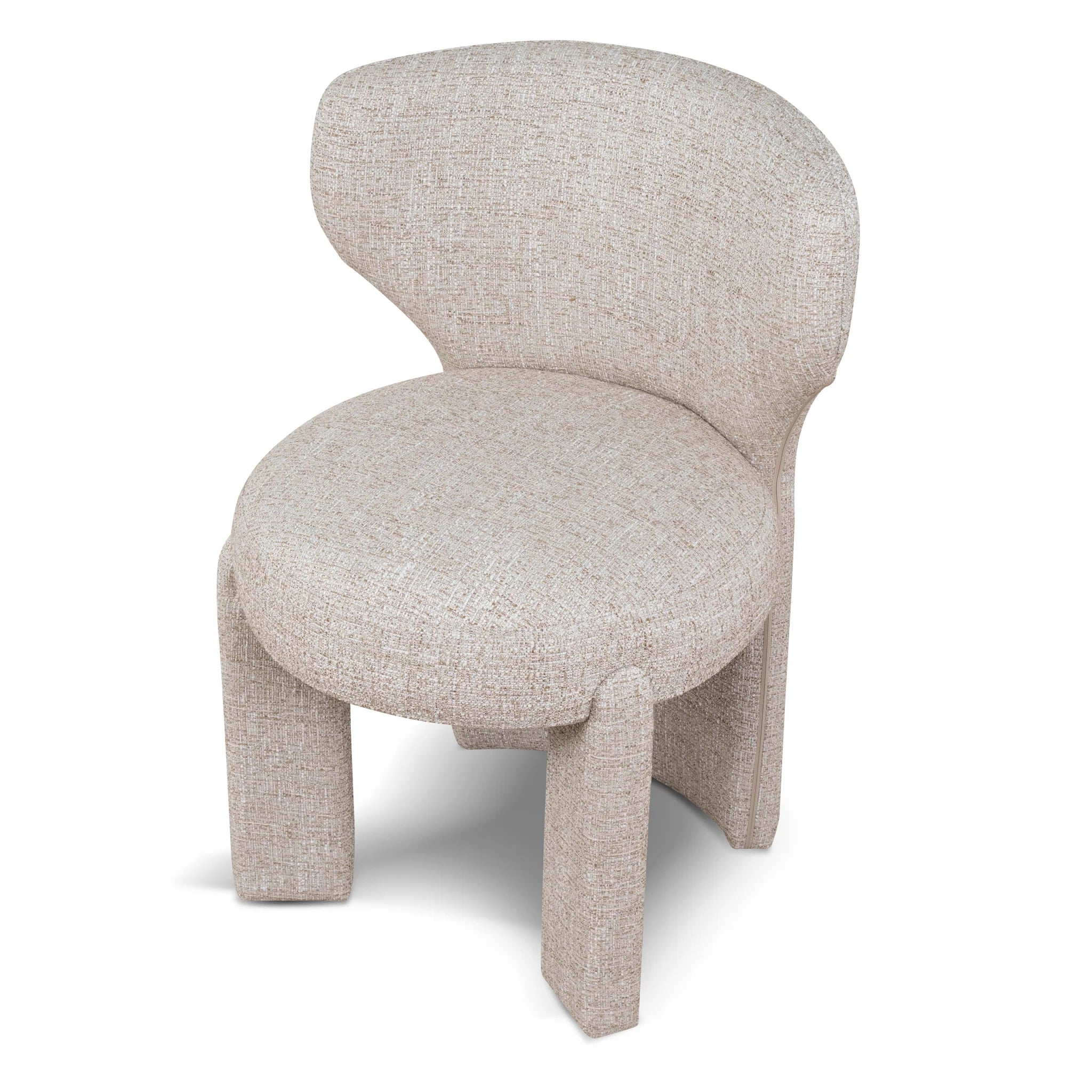 Cipelora Fabric Dining Chair - Pale Beige