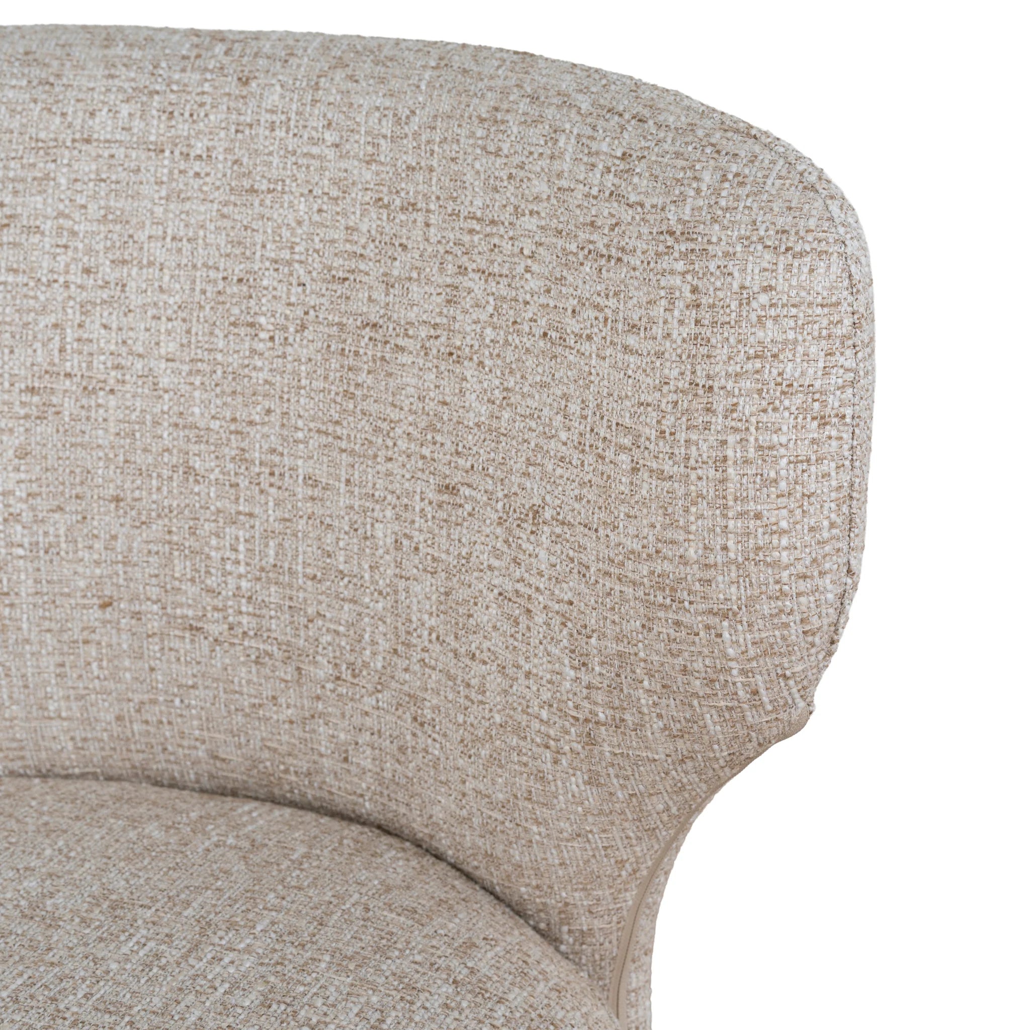 Cipelora Fabric Dining Chair - Pale Beige