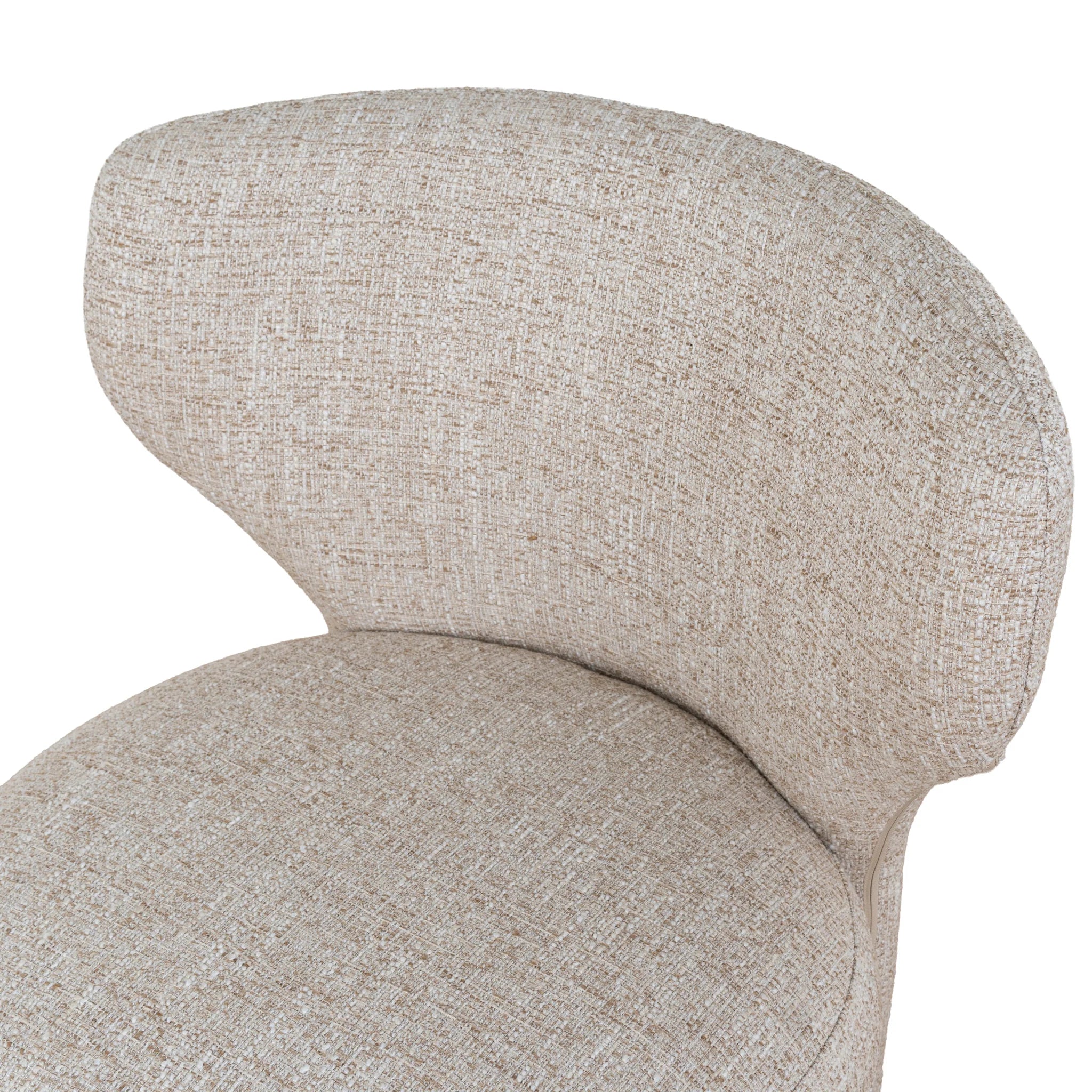 Cipelora Fabric Dining Chair - Pale Beige