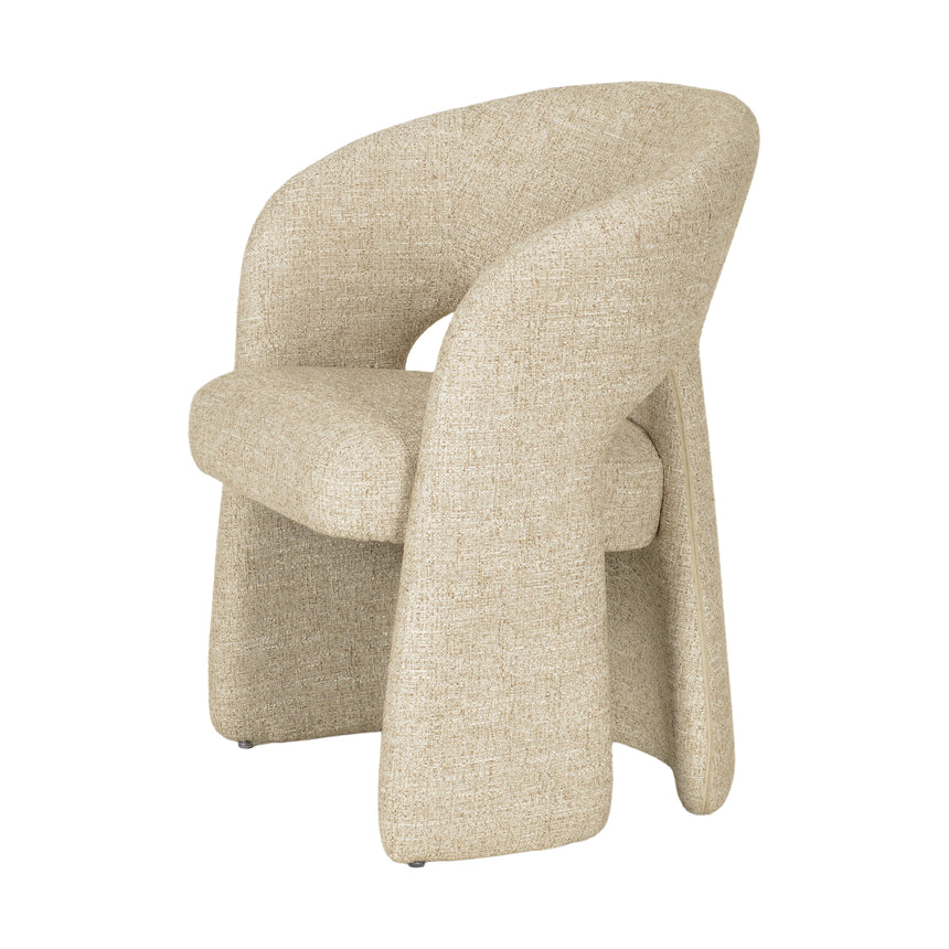 Fabric Dining Chair - Pale Beige