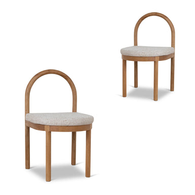 Showcasing Cidaria Natural Dining Chair - Pale Beige (Set of 2) DC10421-LJx2 Dining Chair by Calibre Furniturs