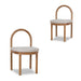 Showcasing Cidaria Natural Dining Chair - Pale Beige (Set of 2) DC10421-LJx2 Dining Chair by Calibre Furniturs