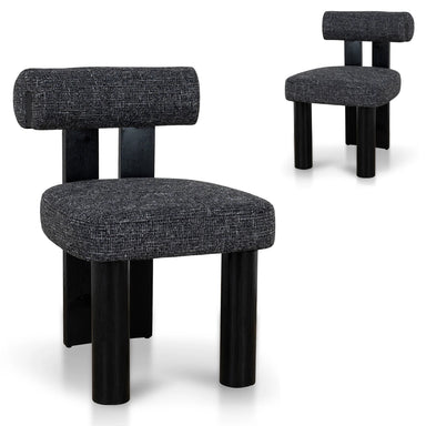 Showcasing Tinalora Black Dining Chair - Field Charcoal (Set of 2) DC10480-OLSx2 Dining Chair by Calibre Furniturs