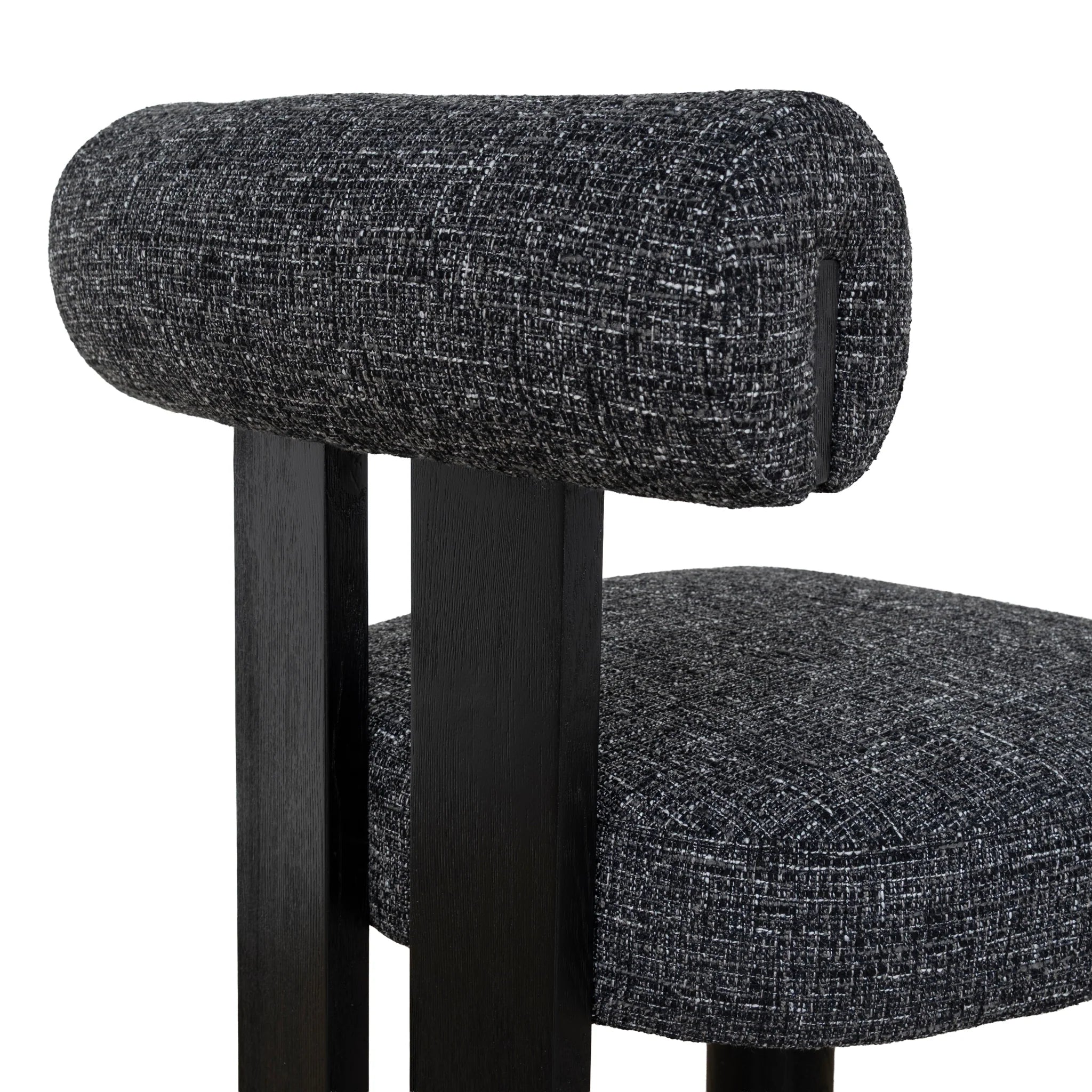Tinalora Black Dining Chair - Field Charcoal (Set of 2)