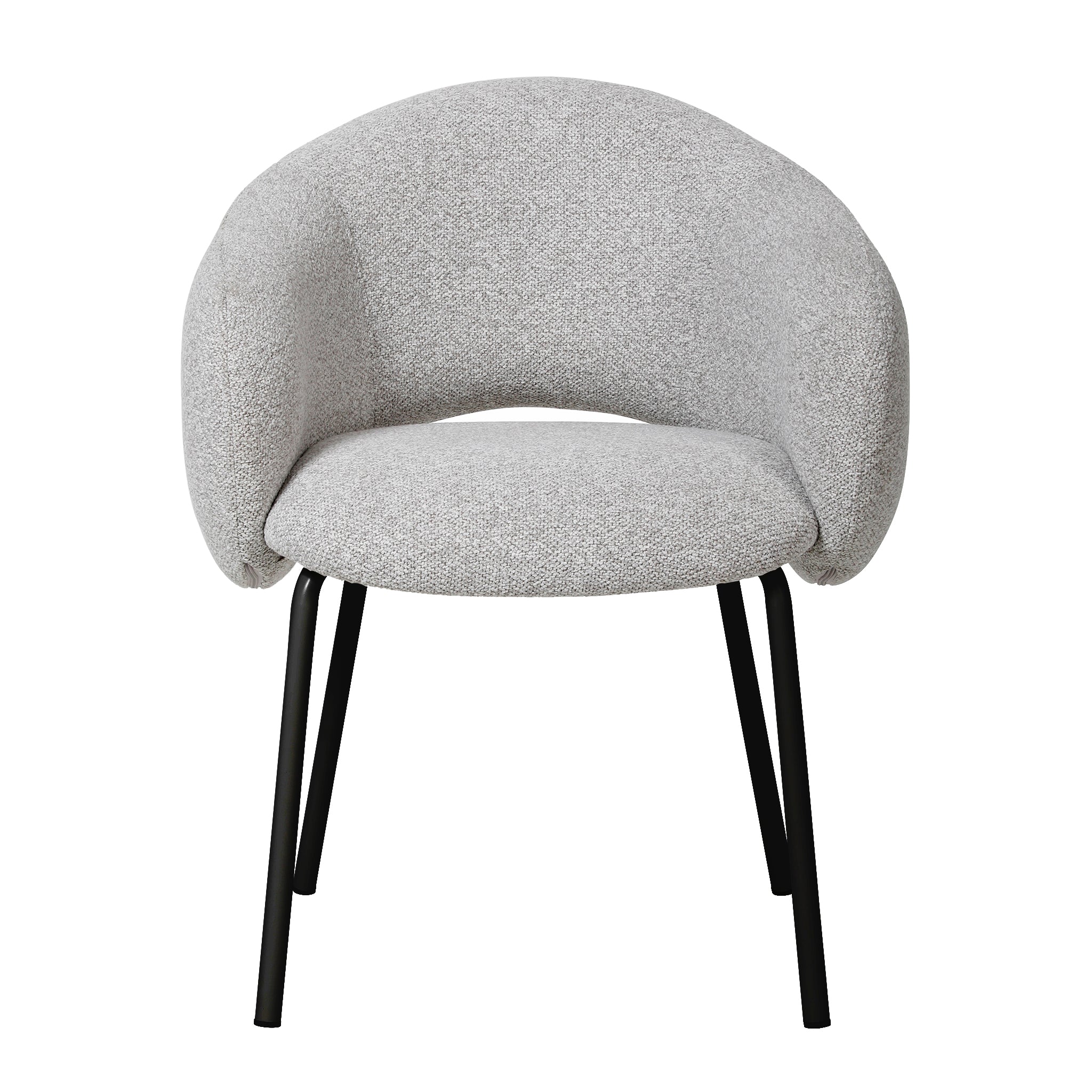 Black Dining Chair - Clay Grey (Set of 2)