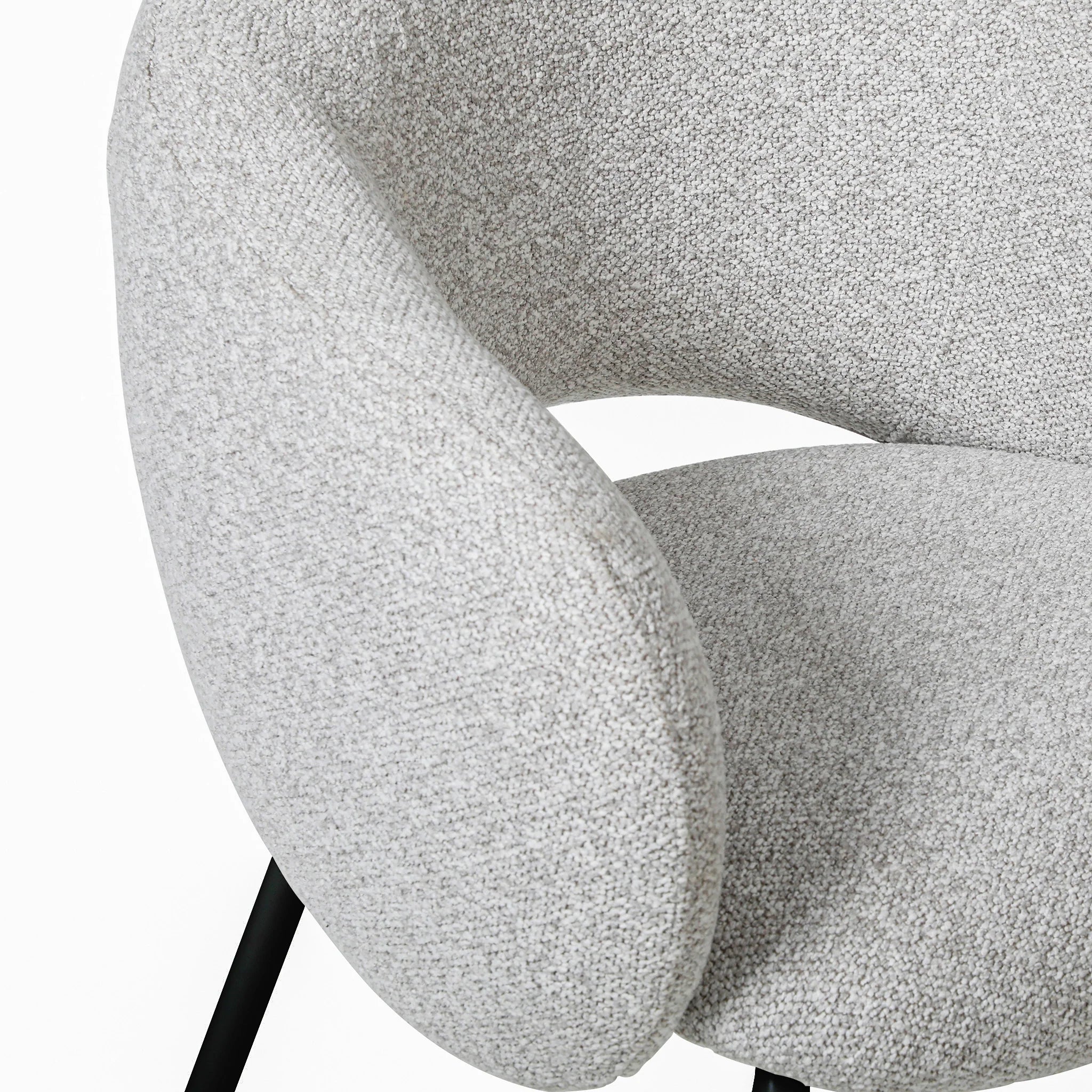Lurelora Black Dining Chair - Clay Grey (Set of 2)