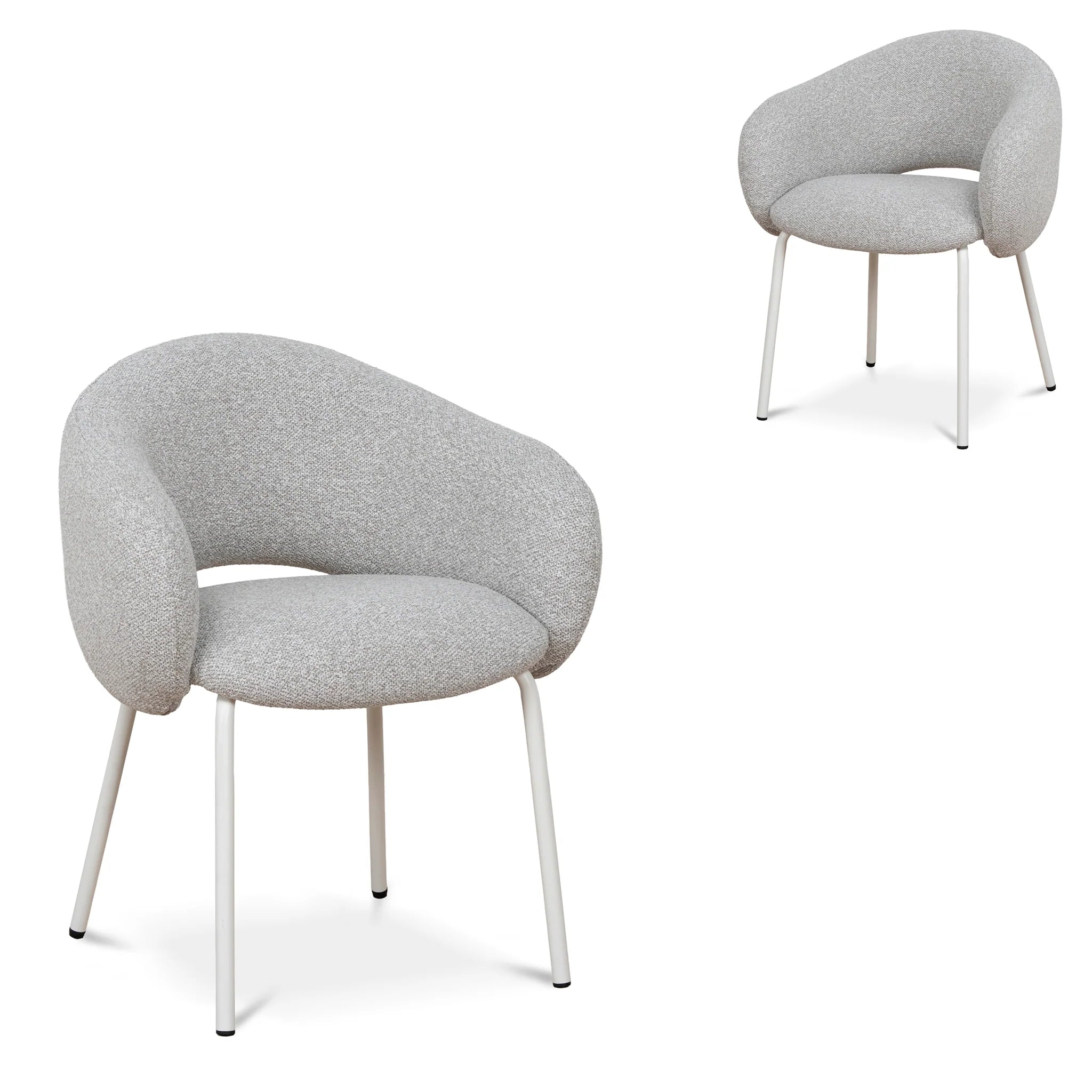 Showcasing Caresa White Dining Chair - Clay Grey (Set of 2) DC10537-FHx2 Dining Chair by Calibre Furniturs