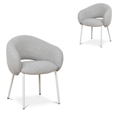 Showcasing Caresa White Dining Chair - Clay Grey (Set of 2) DC10537-FHx2 Dining Chair by Calibre Furniturs