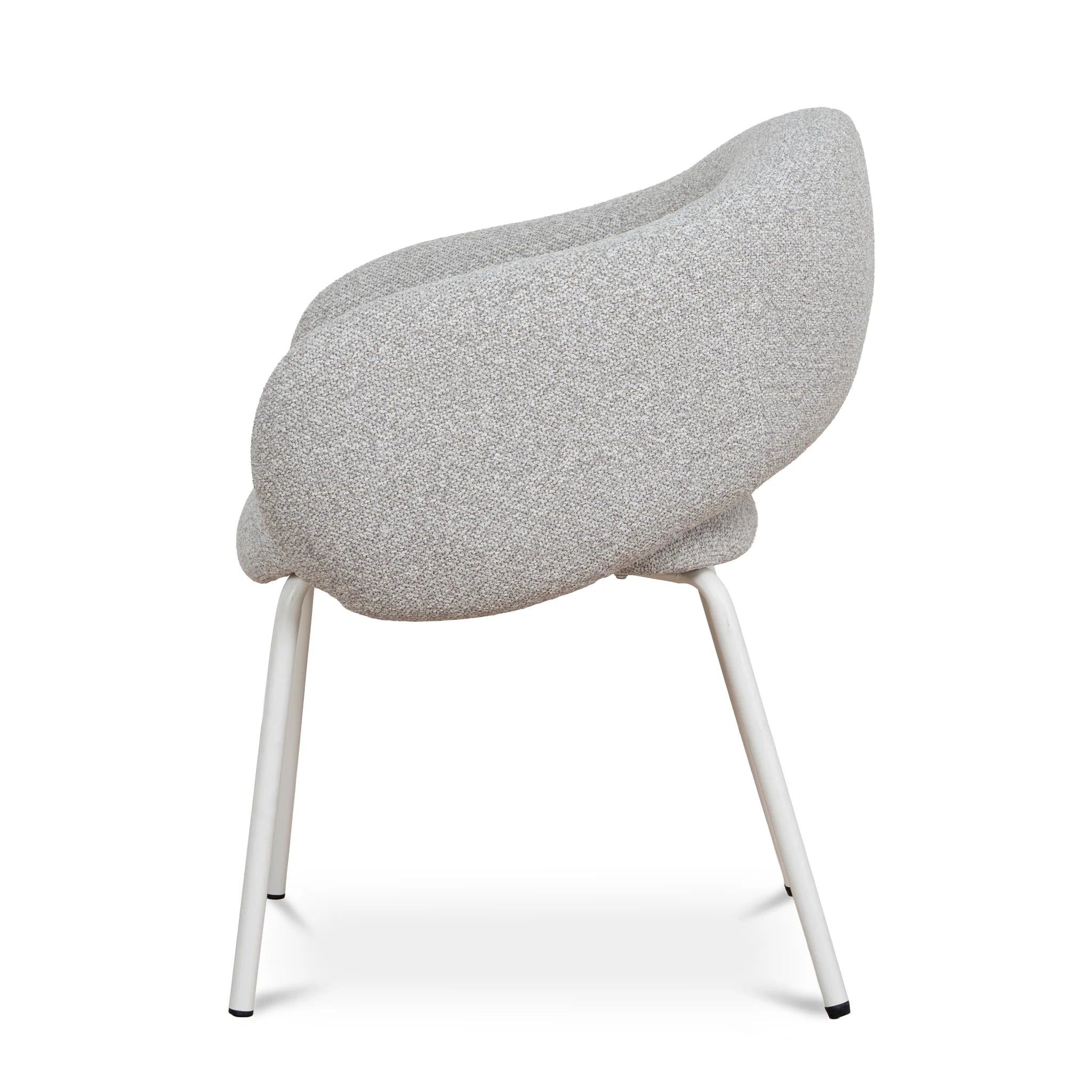 Caresa White Dining Chair - Clay Grey (Set of 2)