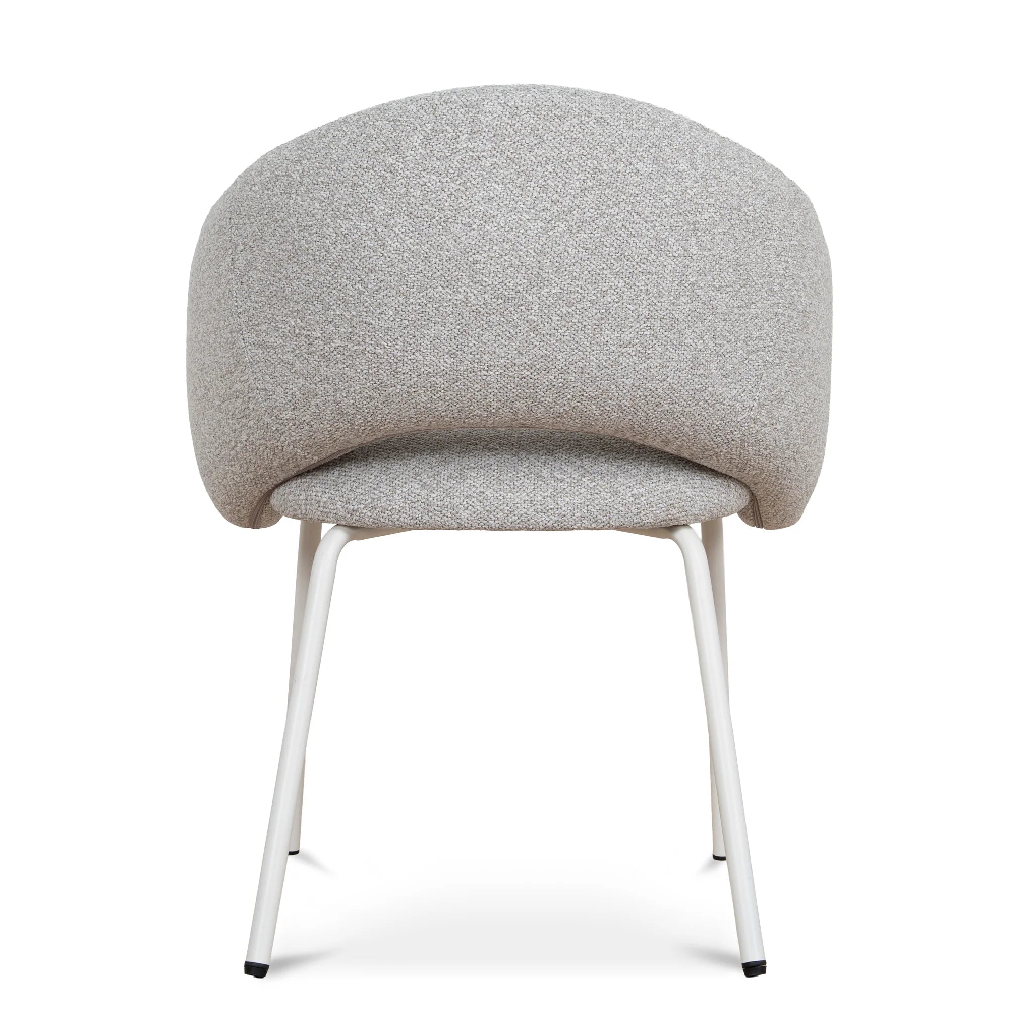 Caresa White Dining Chair - Clay Grey (Set of 2)