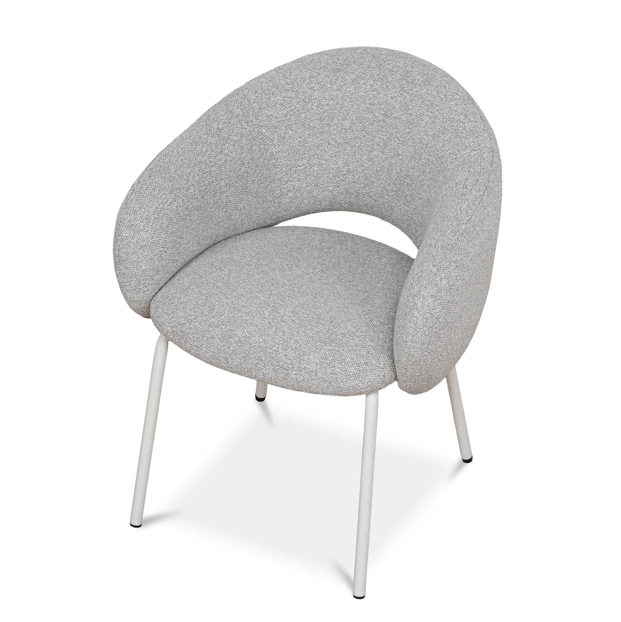 Caresa White Dining Chair - Clay Grey (Set of 2)
