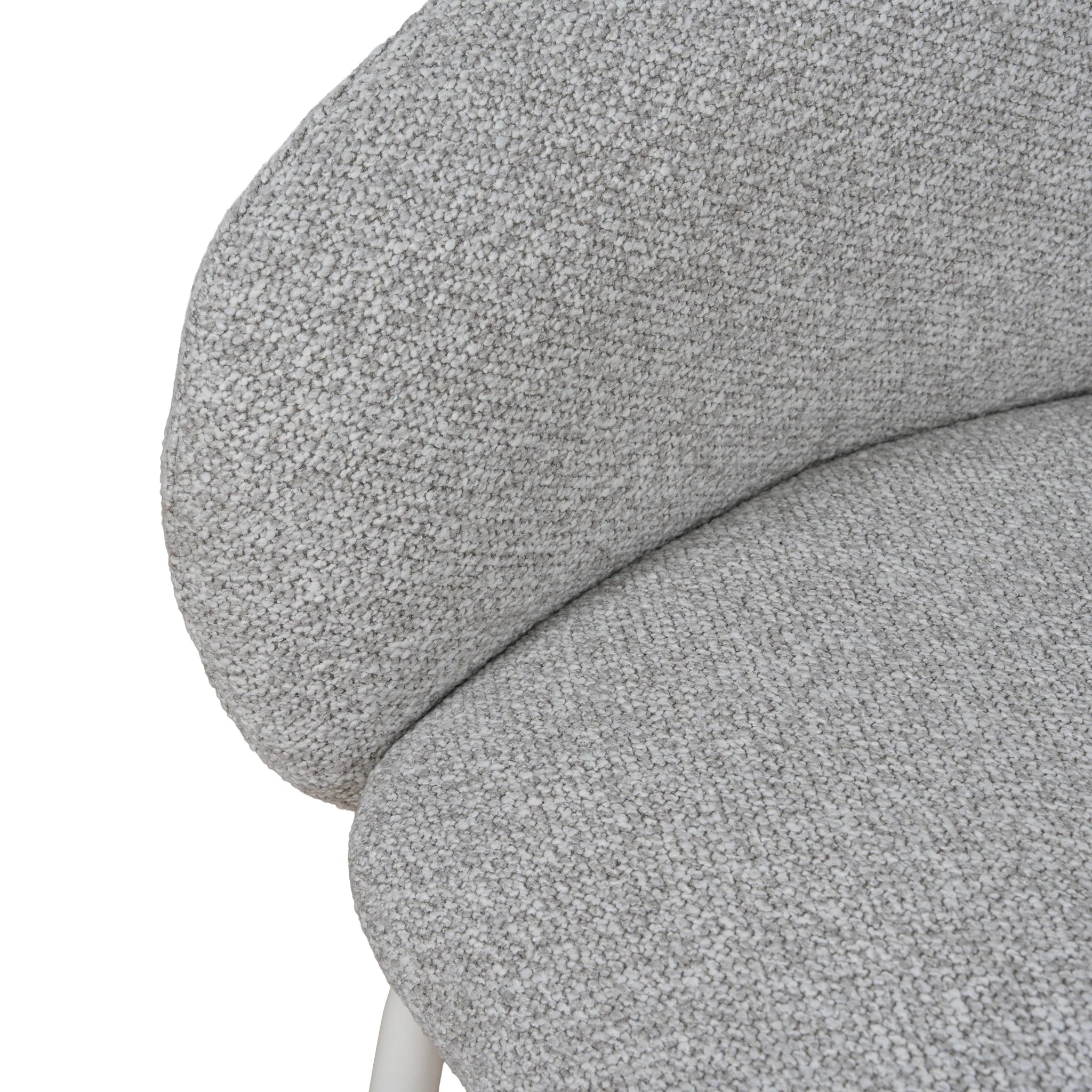 Caresa White Dining Chair - Clay Grey (Set of 2)