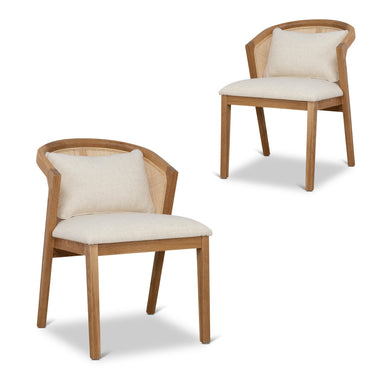 Showcasing Parivera Fabric Dining Chair - Dawn Beige (Set of 2) DC10553-LJx2 Dining Chair by Calibre Furniturs