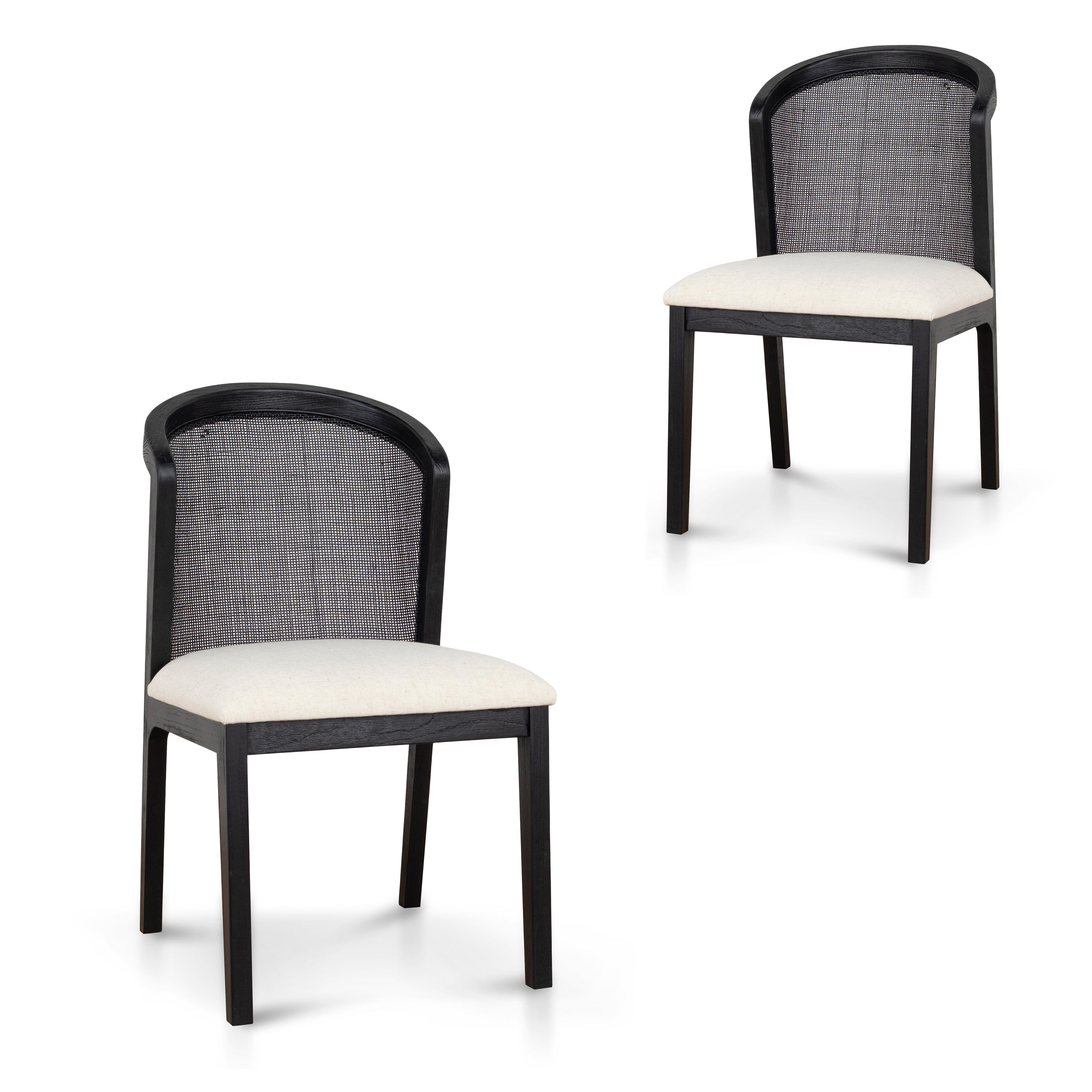 Black ELM Dining Chair - Dawn Beige (Set of 2) - Margie
