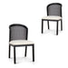 Showcasing Takevera Black ELM Dining Chair - Dawn Beige (Set of 2) DC10554-LJx2 Dining Chair by Calibre Furniturs