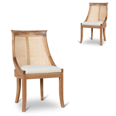 Showcasing Netasena Dining Chair - Dawn Beige (Set of 2) DC10560-LJx2 Dining Chair by Calibre Furniturs