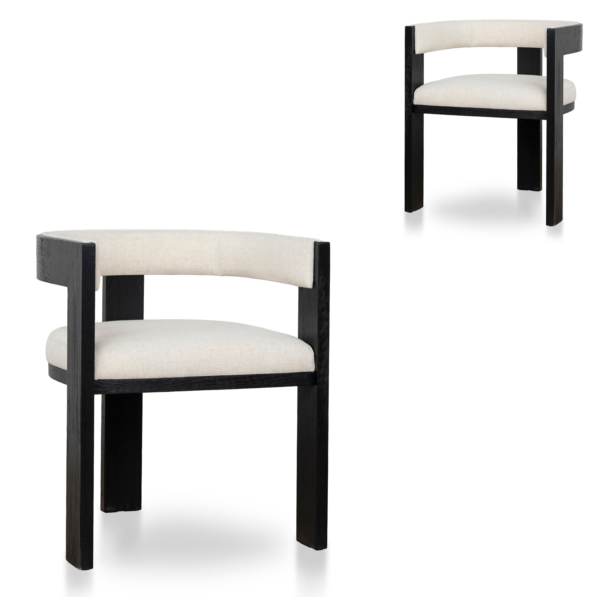 Black ELM Dining Chair - Dawn Beige (Set of 2)