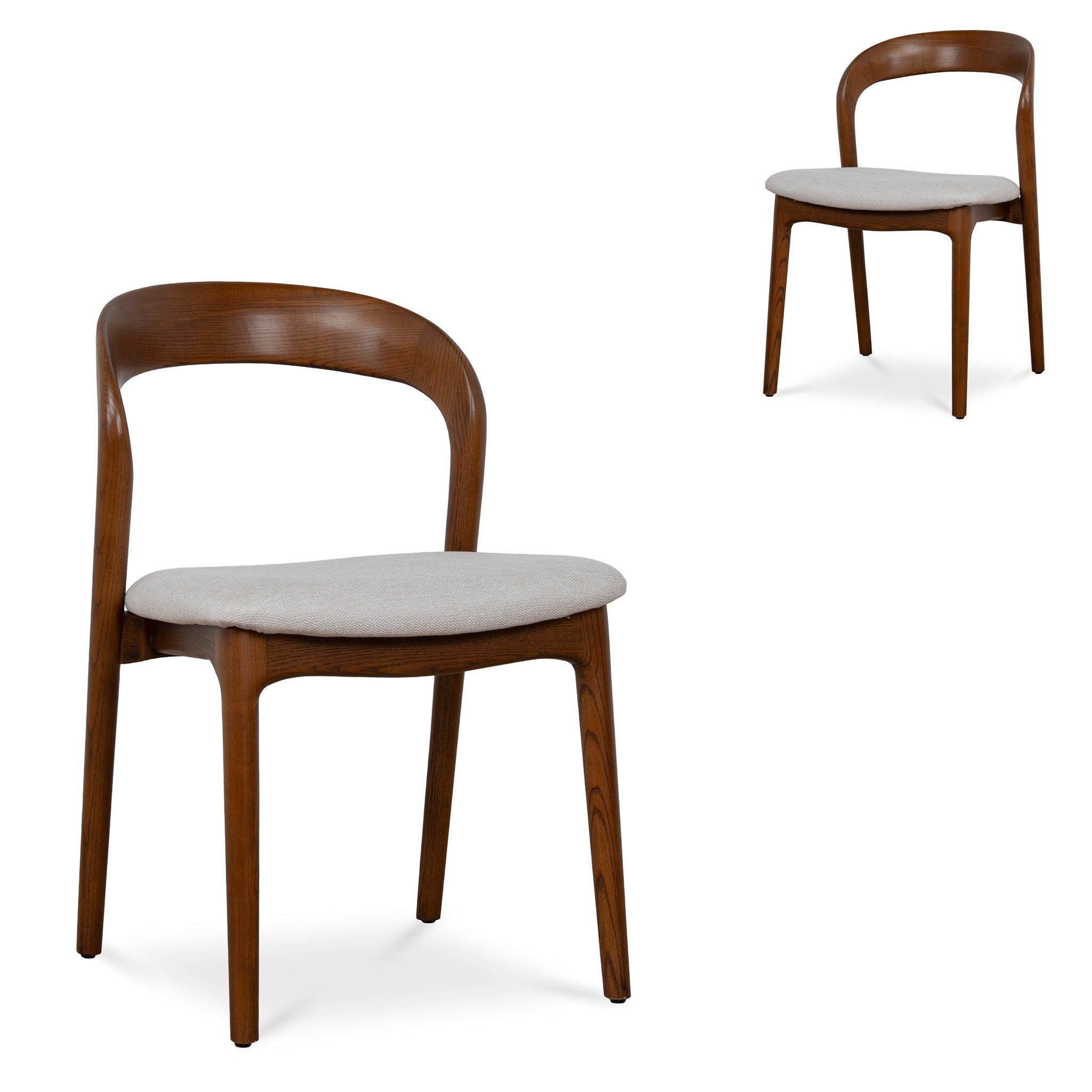 Walnut Dining Chair - Naxos Beige (Set of 2)