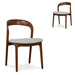 Showcasing Cesena Walnut Dining Chair - Naxos Beige (Set of 2) DC10570-NXx2 Dining Chair by Calibre Furniturs