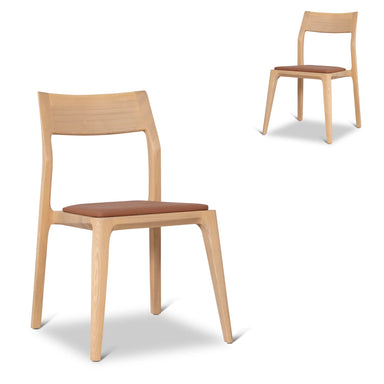 Showcasing Natala Natural Dining Chair - Naxos Tan (Set of 2) DC10574-NXx2 Dining Chair by Calibre Furniturs