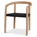 Showcasing Cinova Natural Dining Chair - Naxos Charcoal Rope (Set of 2) DC10581-NXx2 Dining Chair by Calibre Furniturs
